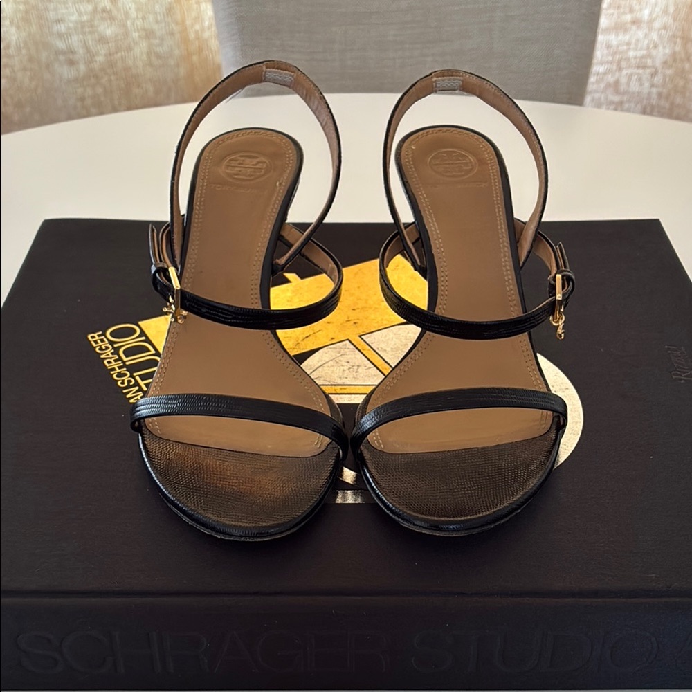 Elegant Black Sandals by Tory Burch